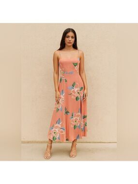 Women's Capulet Dress, Floral, Pink, Size S